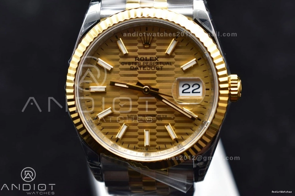 on Bracelet 36 Best 126231 DateJust 1:1 592 Jubilee Steel 904L Dial SS VS YG VSF Textured Elegant Edition Gold 0129